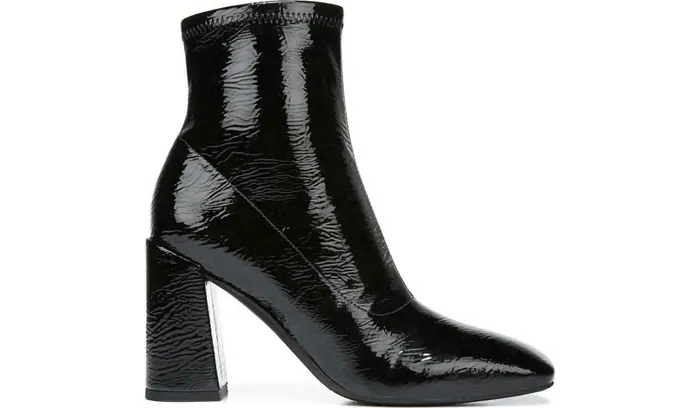 Boots Women Franco Sarto Franco Harmond Block Heel Bootie Black Patent