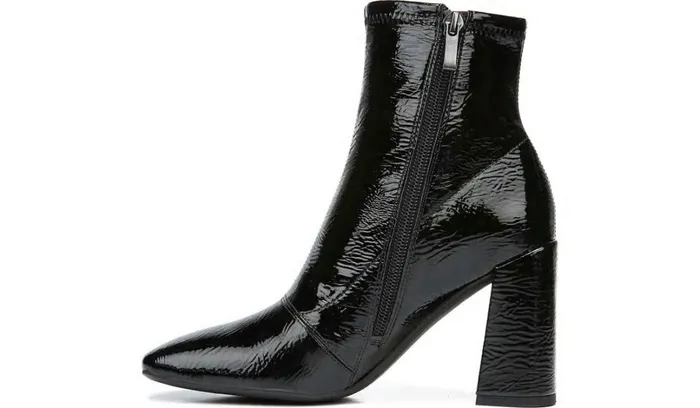 Boots Women Franco Sarto Franco Harmond Block Heel Bootie Black Patent