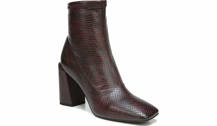 Boots Women Franco Sarto Franco Harmond Block Heel Bootie Bordeaux Faux Snake Leather Boots Women Franco Sarto Franco Harmond Block Heel Bootie Bordeaux Faux Snake Leather