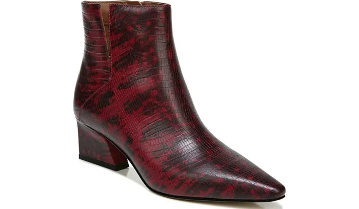 Boots Women Franco Sarto Franco Sandria Block Heel Bootie Wine Snake Print Leather Boots Women Franco Sarto Franco Sandria Block Heel Bootie Wine Snake Print Leather