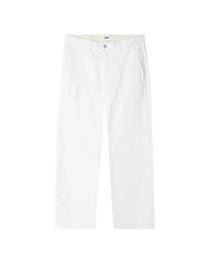 BOTTOMS Men HARDWORK CARPENTER PANT White OBEY Clothing