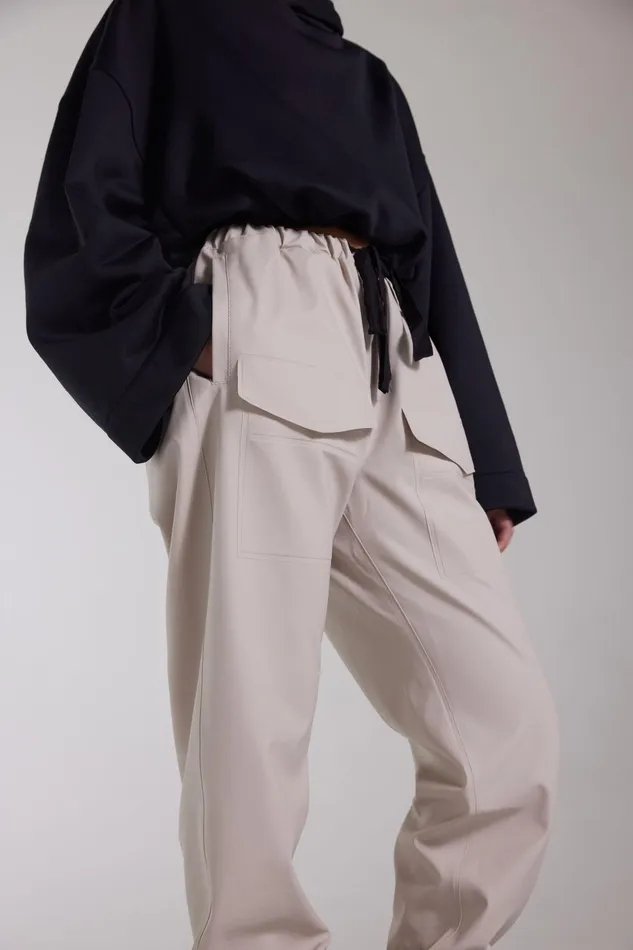 Bottoms Women Stutterheim Dala Trousers Light Sand