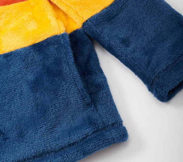 Boys Colour Block Fuzzy Fleece ZipUp Jacket Hatley