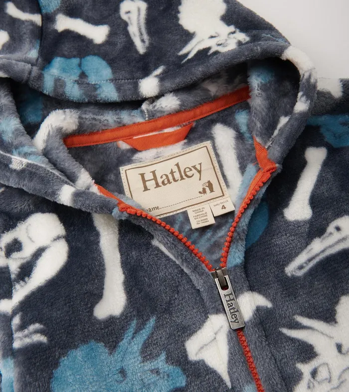 Boys Dino Fossils Fleece ZipUp Hoodie Hatley