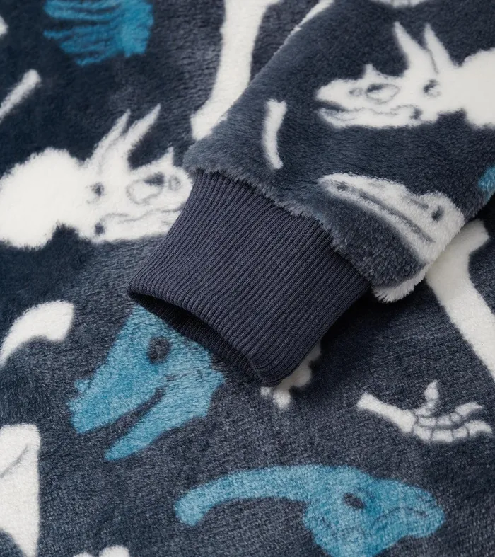 Boys Dino Fossils Fleece ZipUp Hoodie Hatley