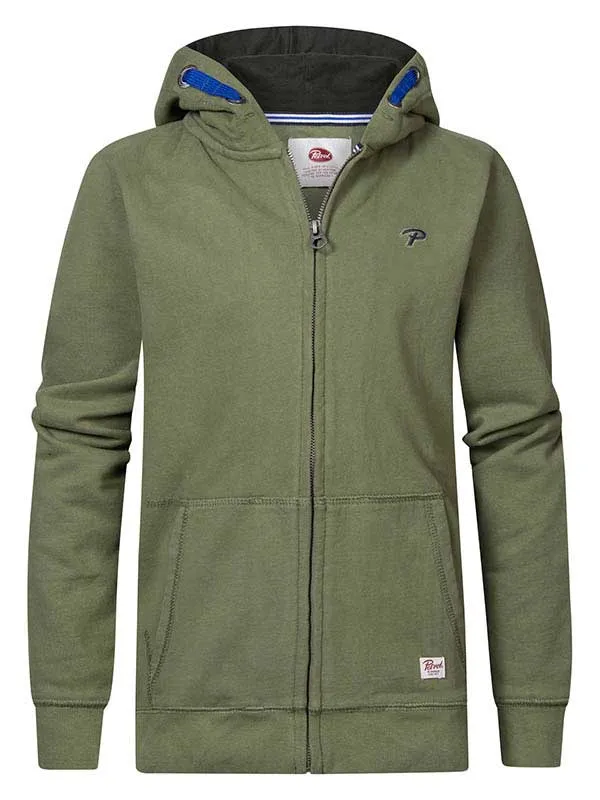 Boys Knits and Sweats Petrol Industries Zipped Hoodie Dusty Army