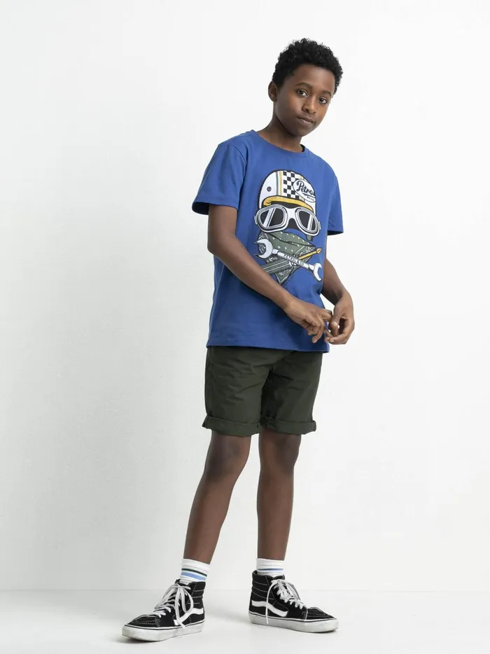 Boys TShirts Petrol Industries Artwork TShirt Imperial Blue