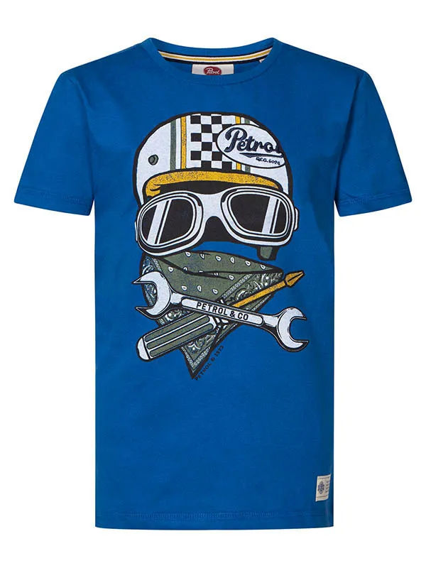 Boys TShirts Petrol Industries Artwork TShirt Imperial Blue