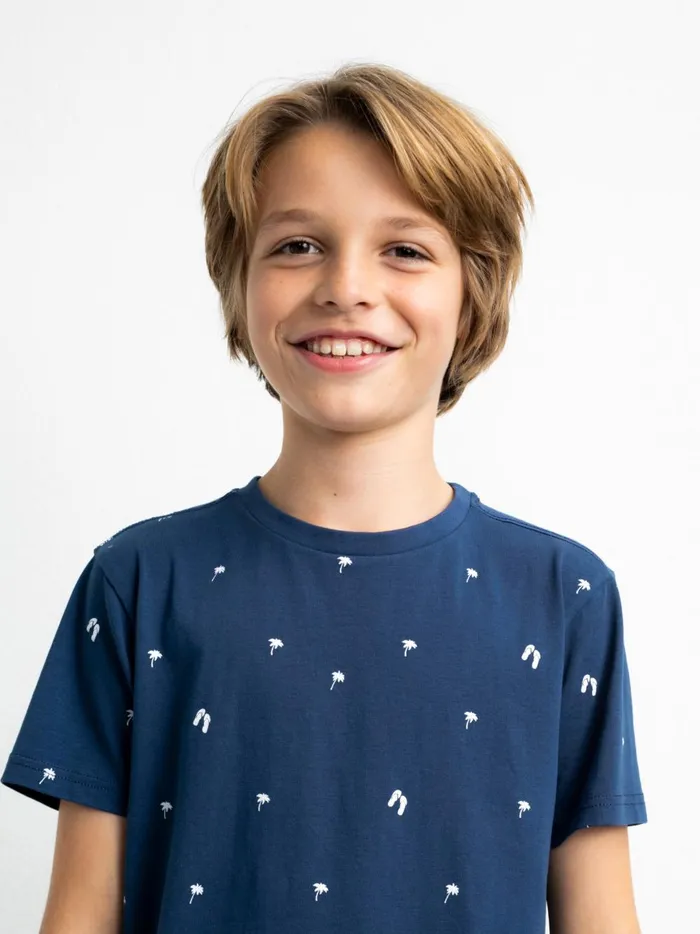 Boys TShirts Petrol Industries Summery TShirt Petrol Blue