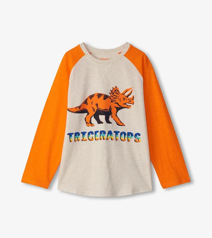 Boys Triceratops Long Sleeve TShirt Hatley