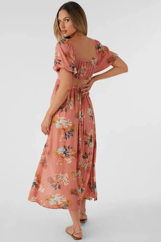 BRIAR PUNTA TROPICAL MIDI DRESS Canyon Clay Women O039NEILL Clothing