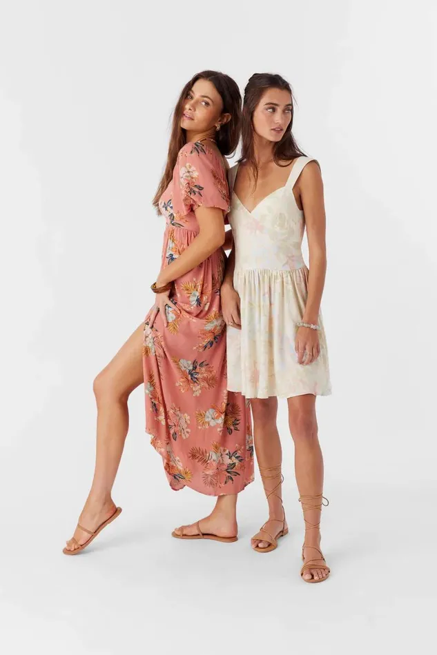 BRIAR PUNTA TROPICAL MIDI DRESS Canyon Clay Women O039NEILL Clothing