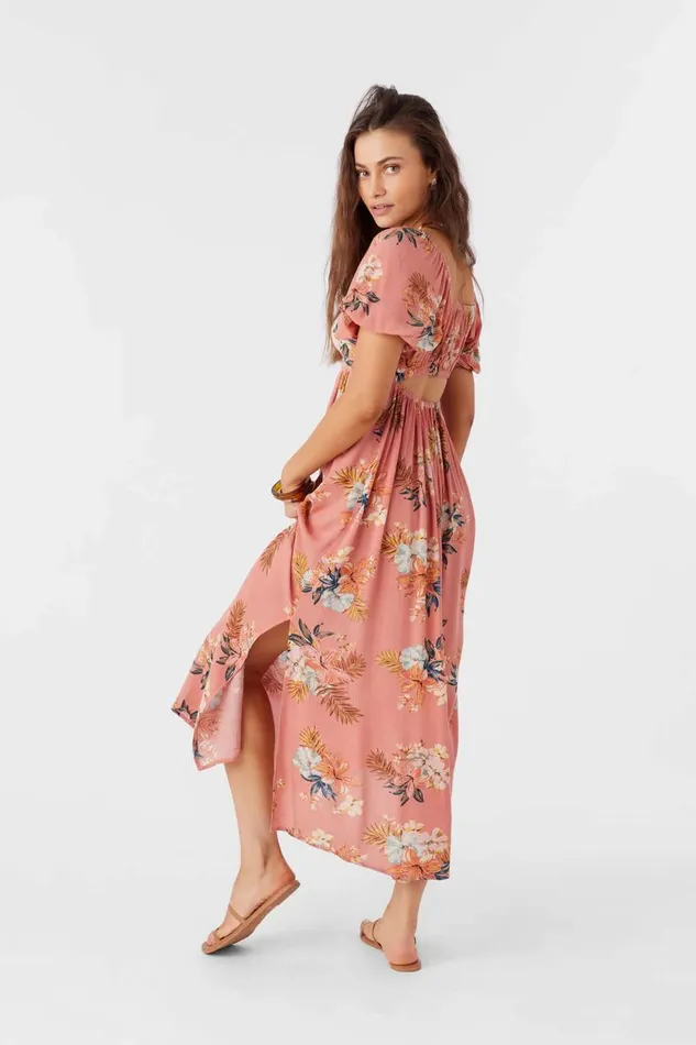 BRIAR PUNTA TROPICAL MIDI DRESS Canyon Clay Women O039NEILL Clothing