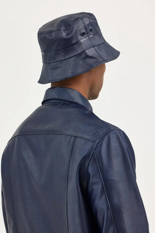 Bucket Hats Women Stutterheim Lee X STUTTERHEIM Bucket Hat Aviator Navy