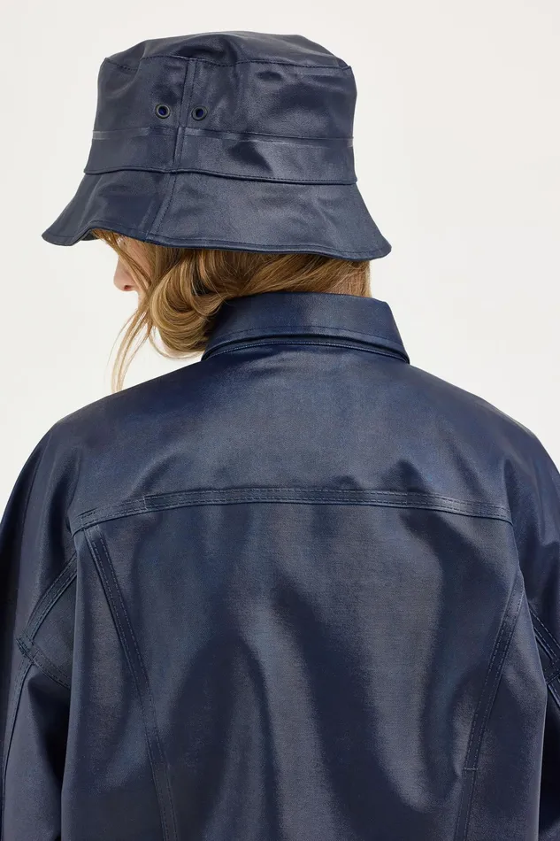 Bucket Hats Women Stutterheim Lee X STUTTERHEIM Bucket Hat Aviator Navy