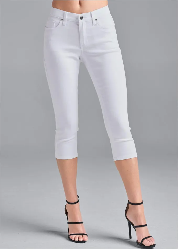 BUM LIFTER CAPRI JEANS White Women VENUS Capris