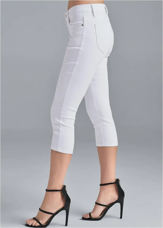 BUM LIFTER CAPRI JEANS White Women VENUS Capris