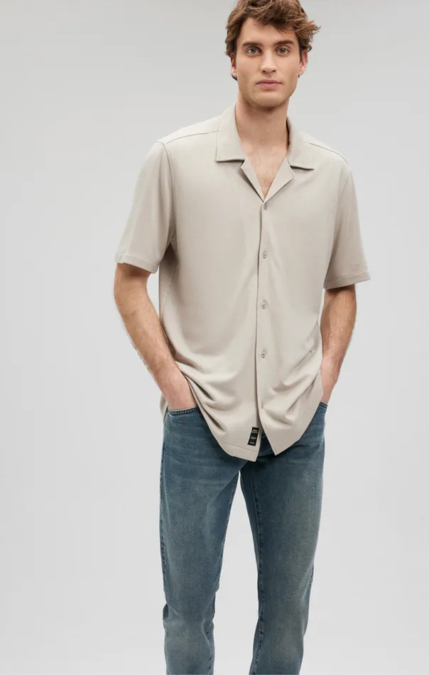 ButtonUp Short Sleeve Shirt In Moonstruck Men Mavi Jeans Shirts