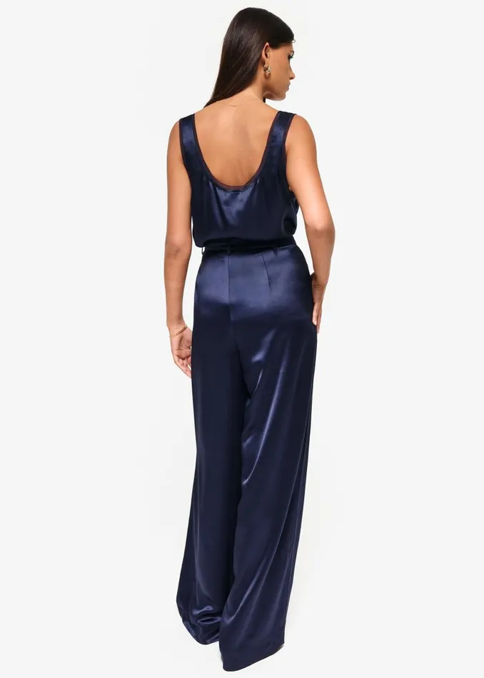CAMI NYC Camisoles Women Nilou Chiffon Trim Camisole Navy