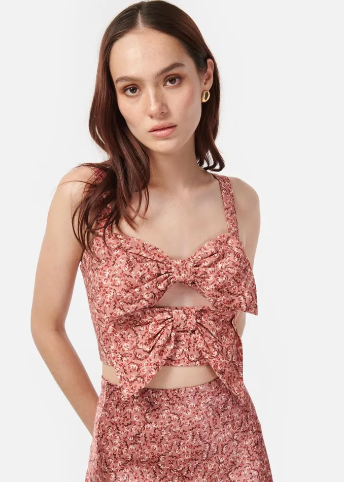 CAMI NYC Camisoles Women Siana Cropped Camisole Cordial Pansy