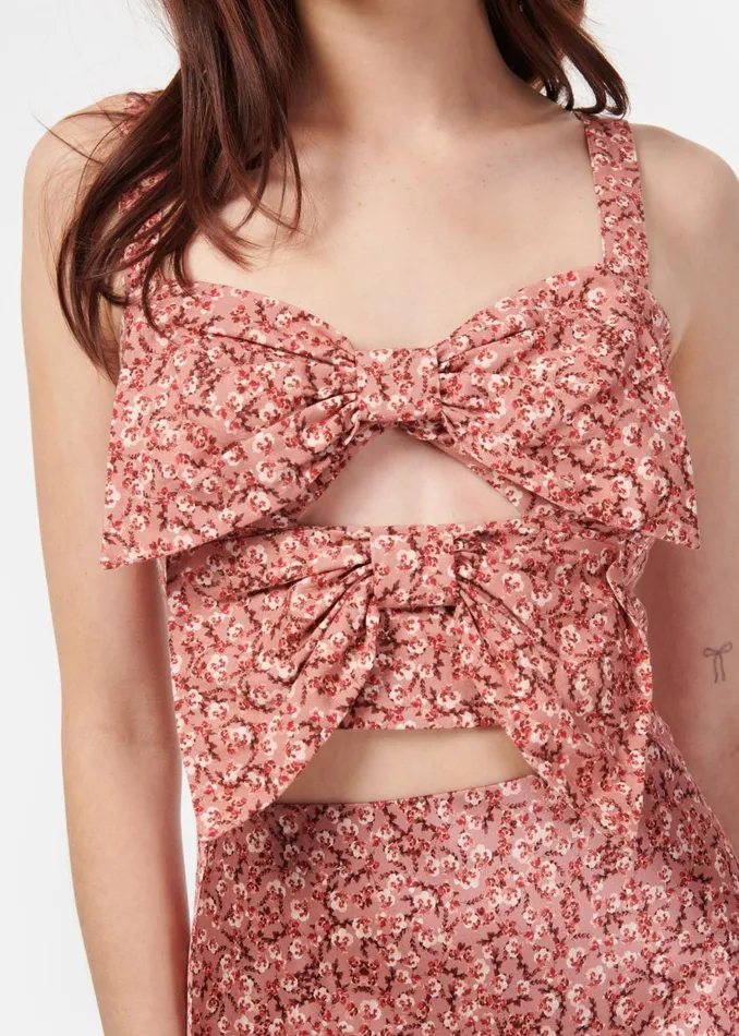 CAMI NYC Camisoles Women Siana Cropped Camisole Cordial Pansy