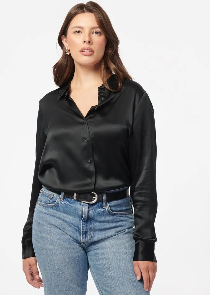 CAMI NYC Tops and Sweaters Women Crosby Blouse Black