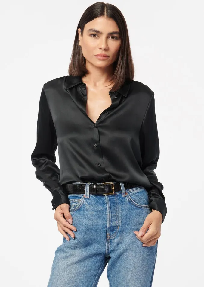 CAMI NYC Tops and Sweaters Women Crosby Blouse Black
