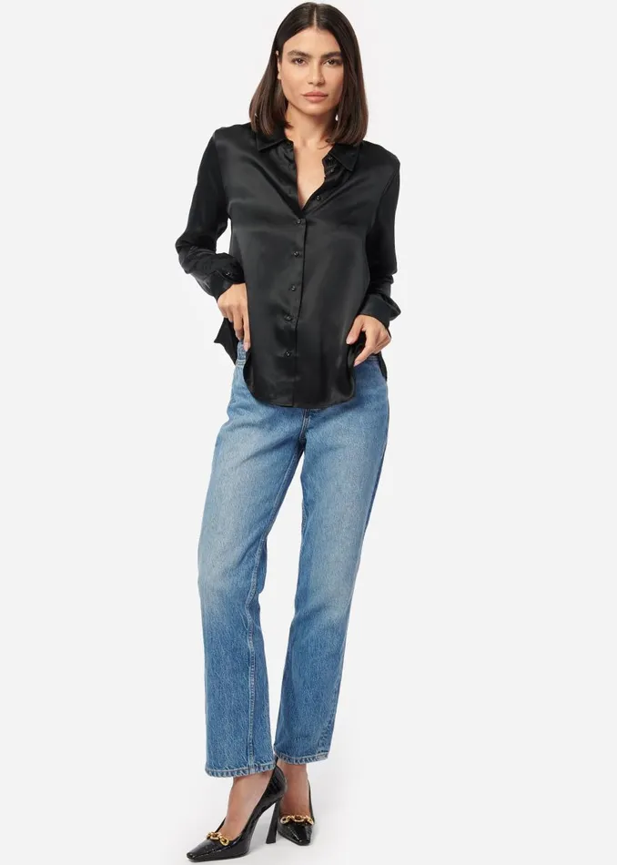 CAMI NYC Tops and Sweaters Women Crosby Blouse Black