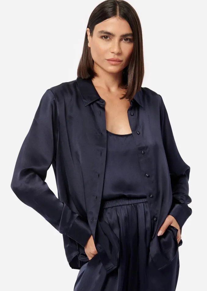 CAMI NYC Tops and Sweaters Women Crosby Blouse Navy
