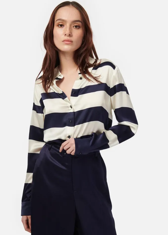 CAMI NYC Tops and Sweaters Women Crosby Blouse Shadow Stripe