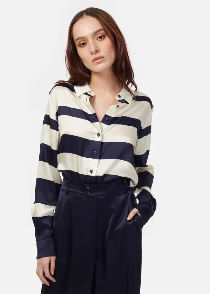 CAMI NYC Tops and Sweaters Women Crosby Blouse Shadow Stripe