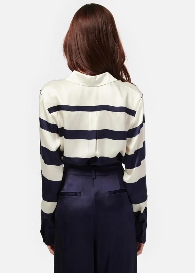 CAMI NYC Tops and Sweaters Women Crosby Blouse Shadow Stripe