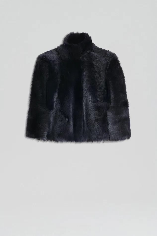 Capes Women Scanlan Theodore TOSCANA CAPE Navy Capes Women Scanlan Theodore TOSCANA CAPE Navy