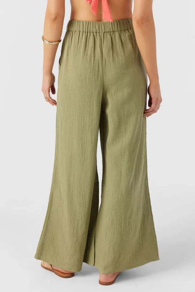 CARALEE DOUBLE GAUZE PANTS Oil Green Women O039NEILL Collections