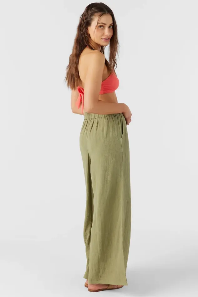 CARALEE DOUBLE GAUZE PANTS Oil Green Women O039NEILL Collections