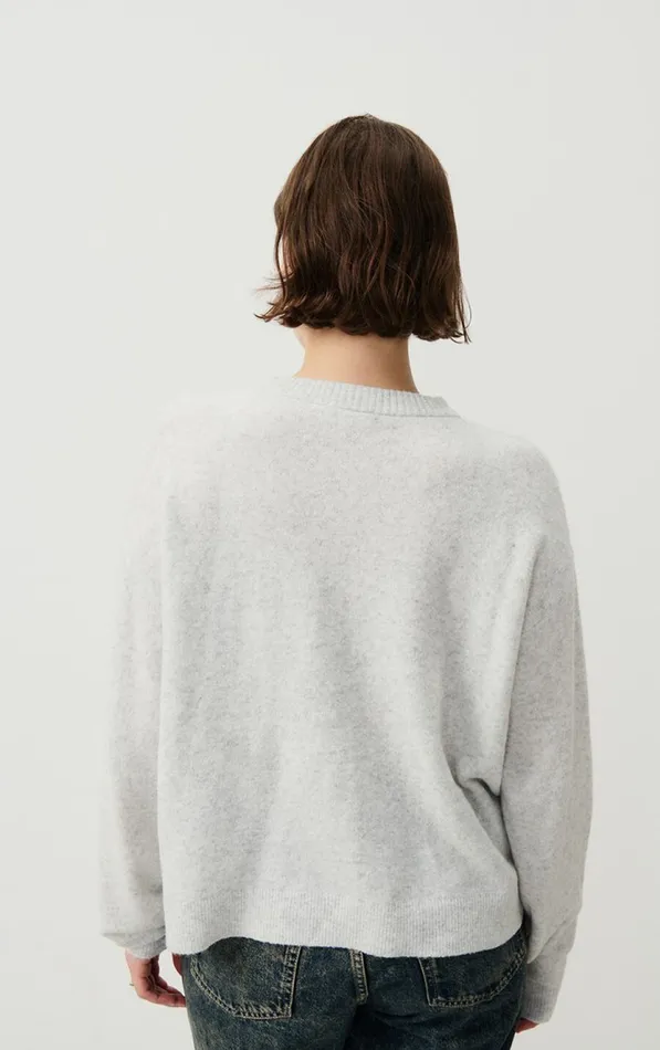 Cardigan Damsville Heather Grey Women American Vintage Jumpers and Cardigans