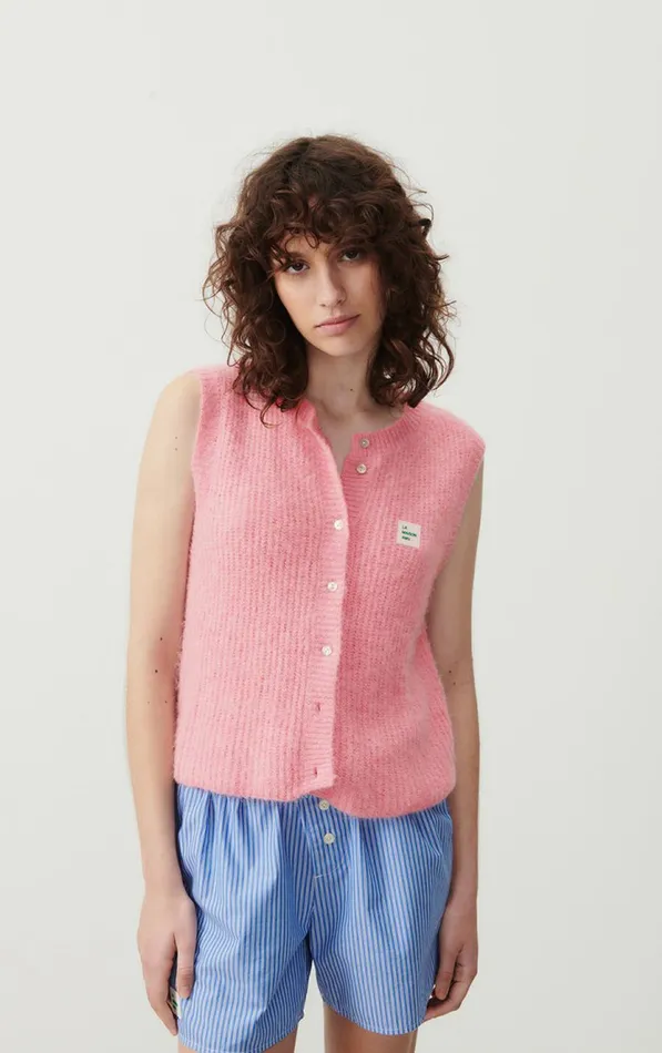 Cardigan East Orchid Melange Women American Vintage Jumpers and Cardigans