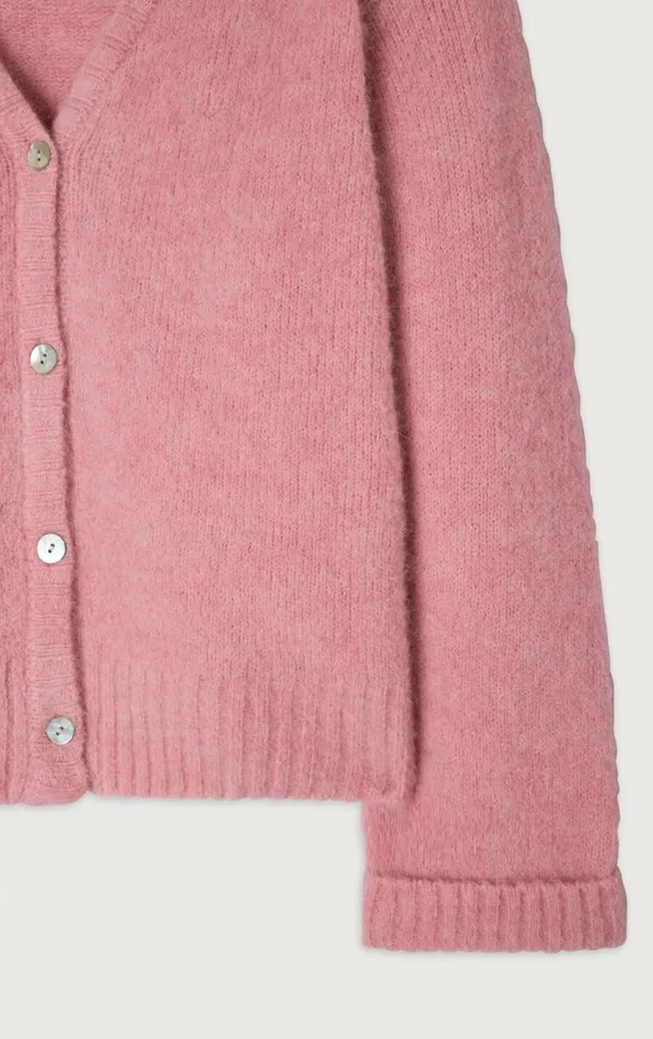 Cardigan East Orchid Melange Women American Vintage Jumpers and Cardigans Cardigan East Orchid Melange Women American Vintage Jumpers and Cardigans