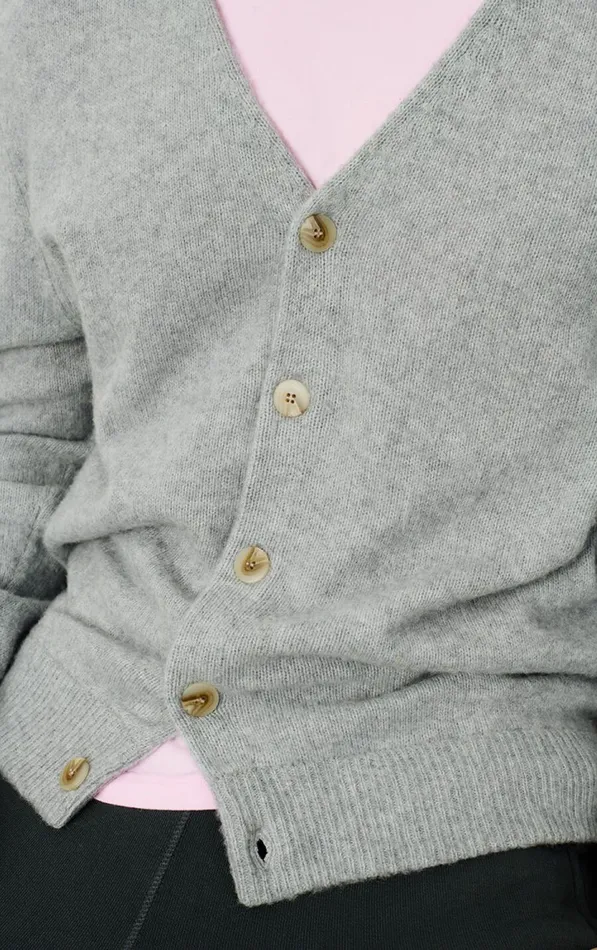 Cardigan Falyday Heather Grey Men American Vintage Jumpers and Cardigans Cardigan Falyday Heather Grey Men American Vintage Jumpers and Cardigans