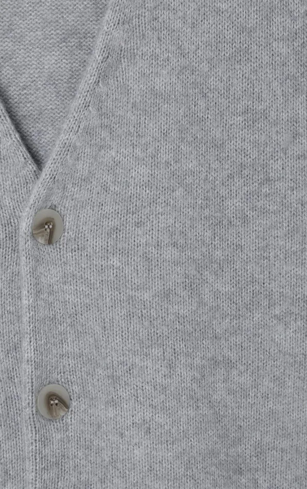 Cardigan Falyday Heather Grey Men American Vintage Jumpers and Cardigans Cardigan Falyday Heather Grey Men American Vintage Jumpers and Cardigans