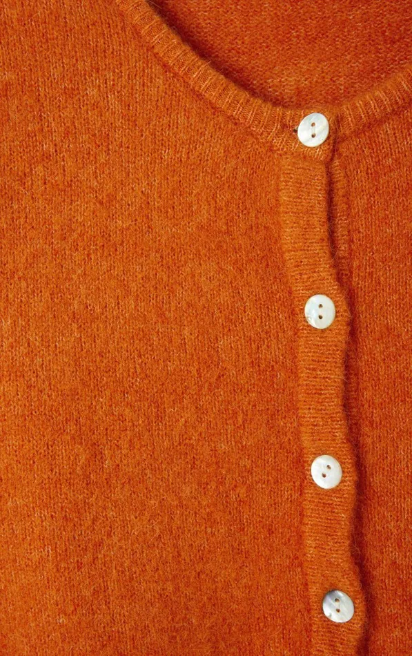 Cardigan Vitow Brick Melange Women American Vintage Jumpers and Cardigans Cardigan Vitow Brick Melange Women American Vintage Jumpers and Cardigans