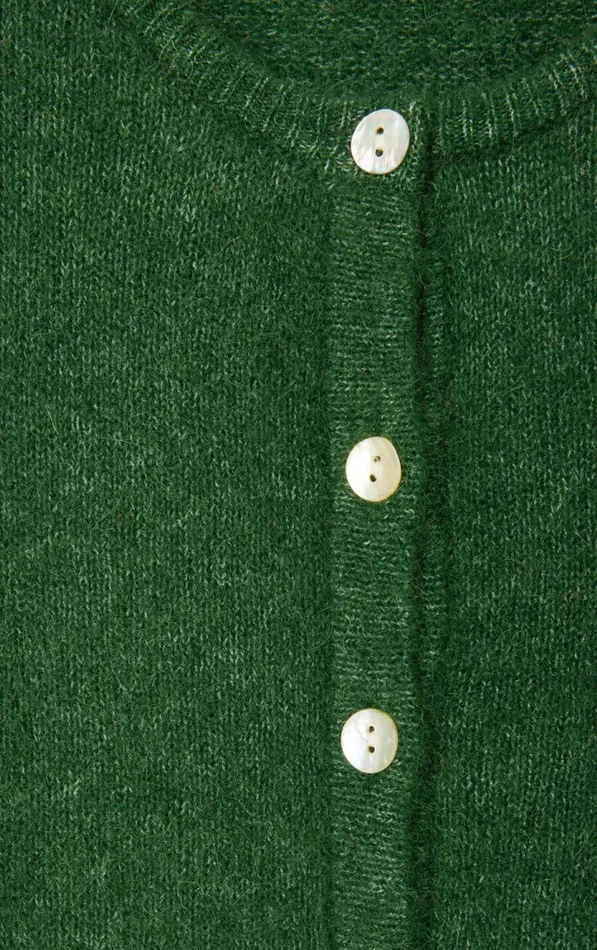 Cardigan Vitow Melange Basil Women American Vintage Jumpers and Cardigans Cardigan Vitow Melange Basil Women American Vintage Jumpers and Cardigans