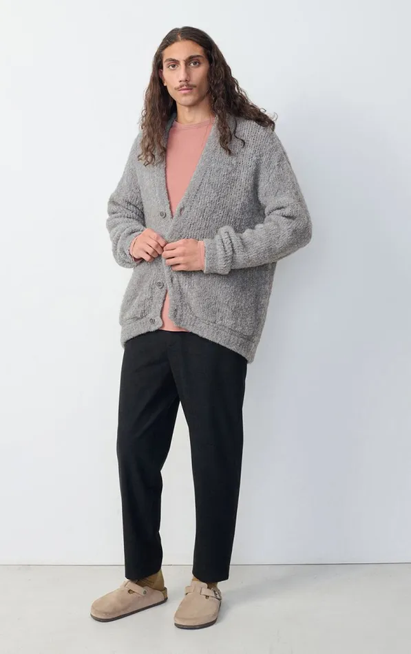 Cardigan Zolly Mouse Melange Men American Vintage Jumpers and Cardigans Cardigan Zolly Mouse Melange Men American Vintage Jumpers and Cardigans