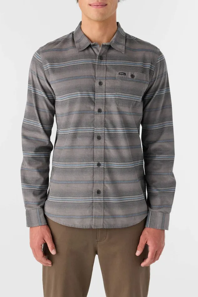 CARUSO STRIPE CORD STANDARD FIT LONG SLEEVE SHIRT Grey Men O039NEILL Clothing