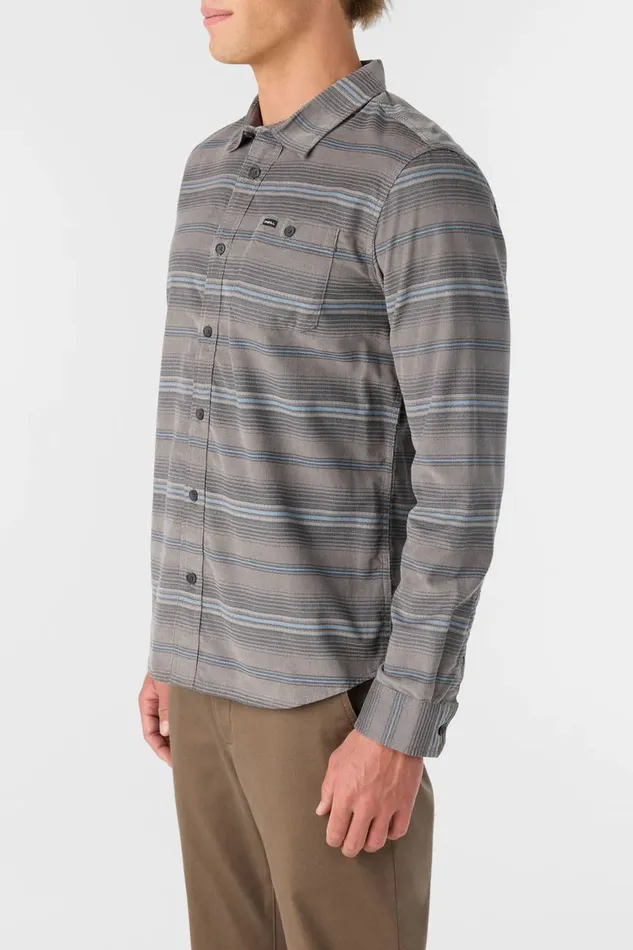 CARUSO STRIPE CORD STANDARD FIT LONG SLEEVE SHIRT Grey Men O039NEILL Clothing