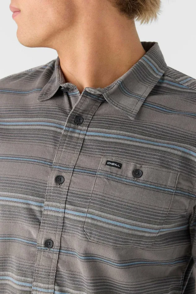 CARUSO STRIPE CORD STANDARD FIT LONG SLEEVE SHIRT Grey Men O039NEILL Clothing