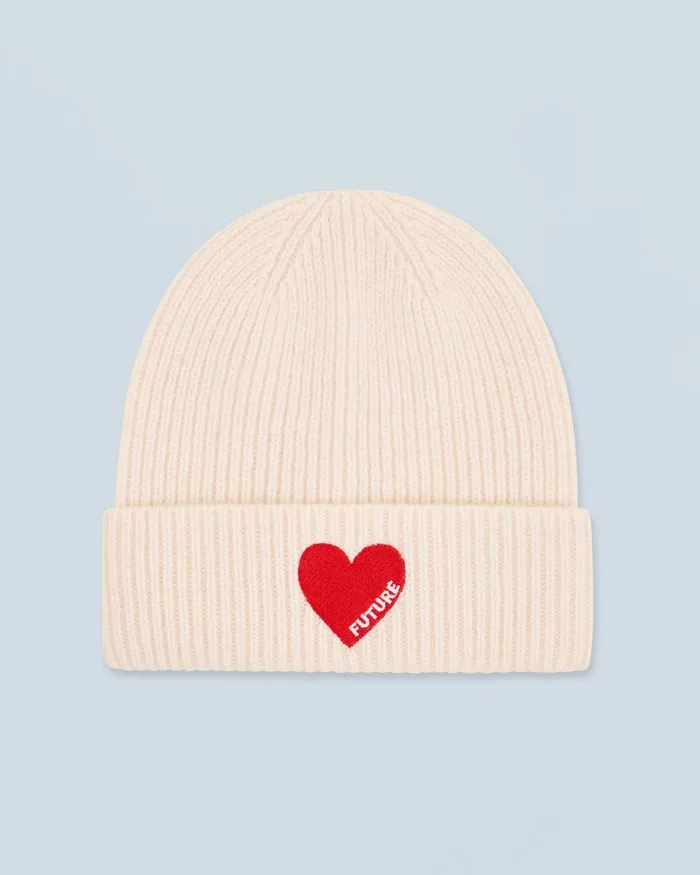 Cashmere Beanies From Future Heart Cuffed Beanie White