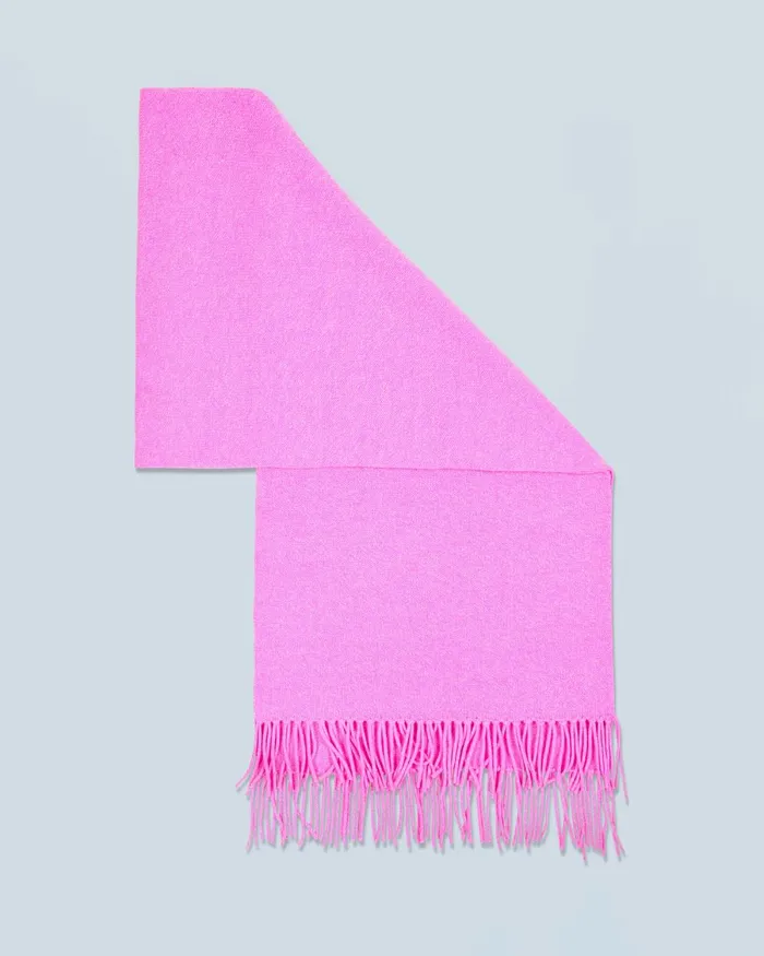 Cashmere Scarves and Collars From Future Fringed Scarf Pink