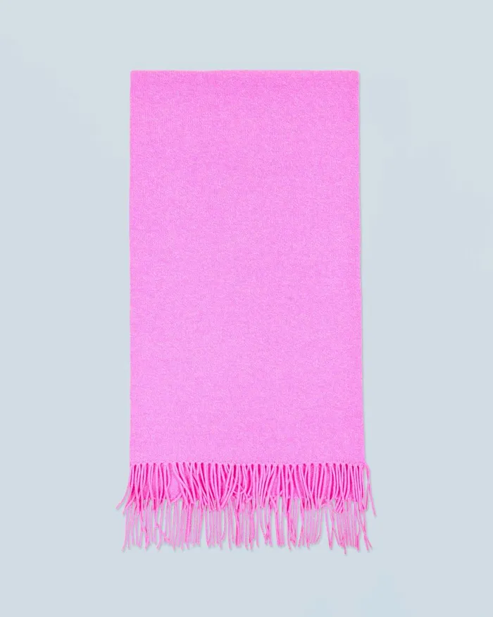 Cashmere Scarves and Collars From Future Fringed Scarf Pink