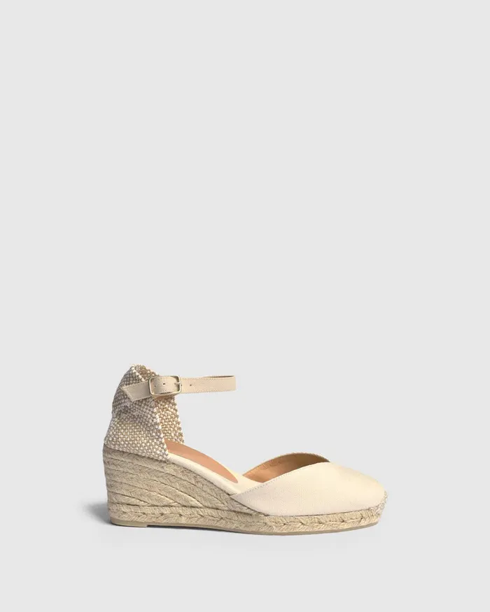 Castaer Chiarita6001 Ivory Women Wedges